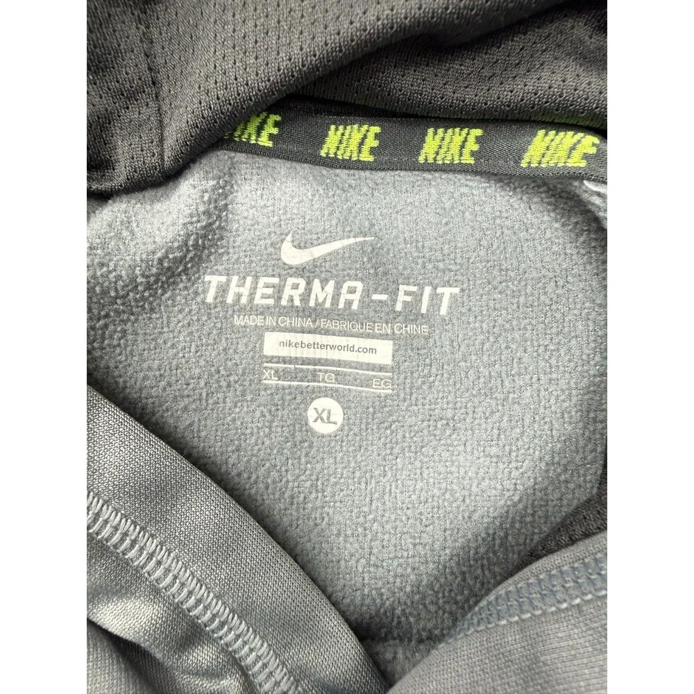 Nike Dri-Fit Therma Football Training Pullover Hoodie Youth XL Gray Sweatshirt